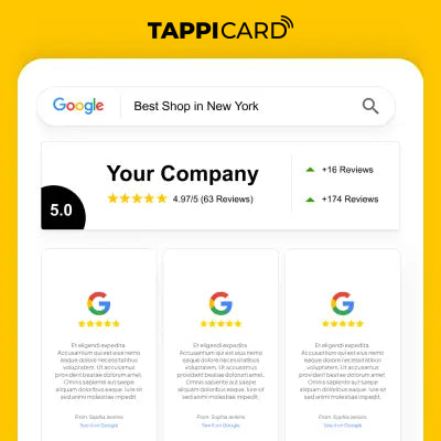 Large Size Tappi Google Reviews Stand